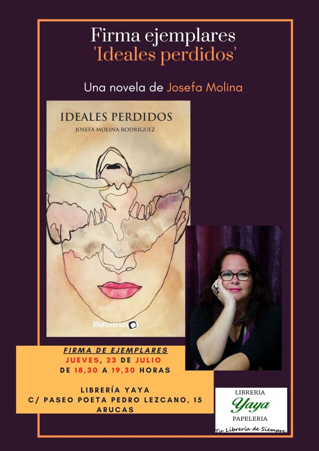 Día del Libro con firma de ejemplares ‘Ideales perdidos’ Arucas, 23 de julio&nbsp;2020