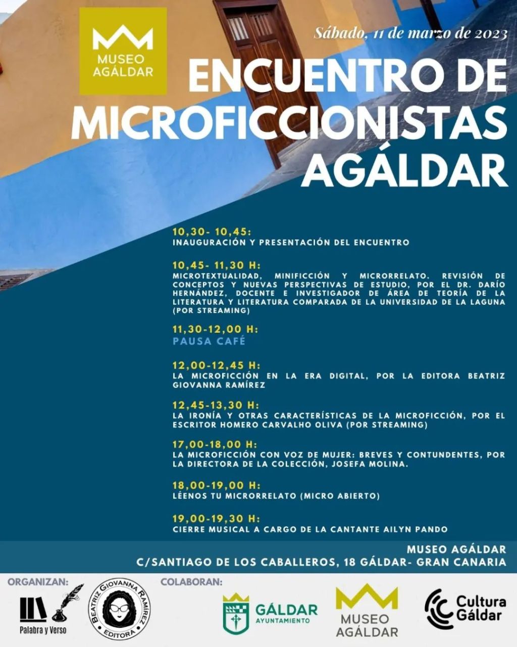 Encuentro de Microficcionistas Agáldar. 11 de marzo&nbsp;2023