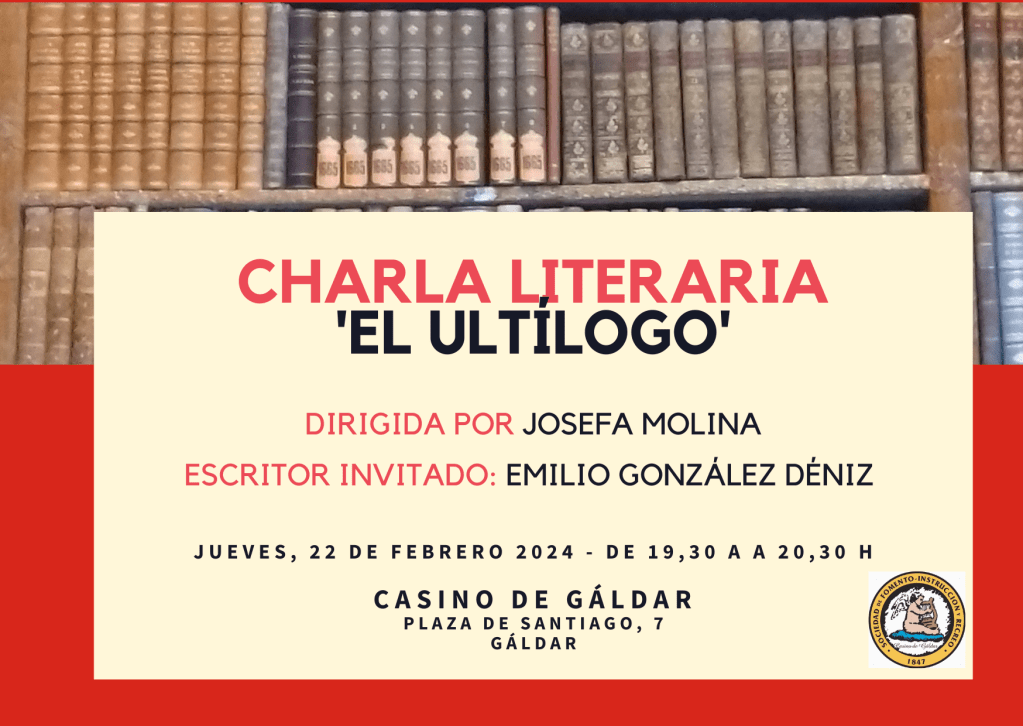El escritor Emilio González Déniz protagoniza la charla literaria ‘El&nbsp;Ultílogo’